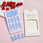 False Nail Tips Gel Almond Glossy Set of 24