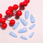 False Nail Tips Gel Almond Glossy Set of 24