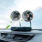 Fan Dual-Head Flexible Silicone USB-Powered 3-Speed Quiet