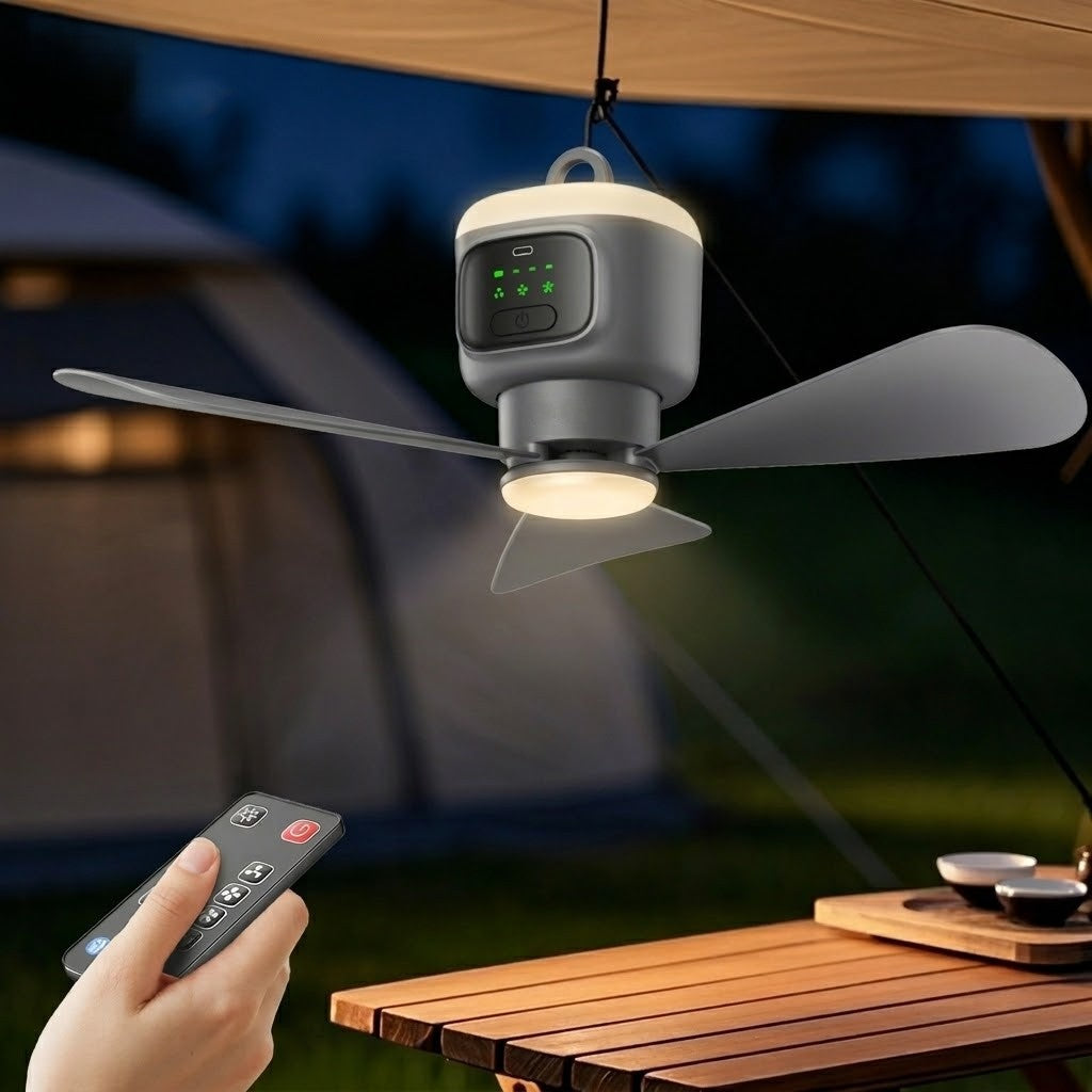 Fan Lamp Rechargeable LED Remote 30-Hour Battery