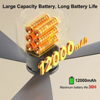 Fan Lamp Rechargeable LED Remote 30-Hour Battery