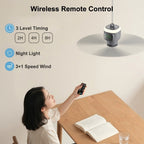 Fan Lamp Rechargeable LED Remote 30-Hour Battery
