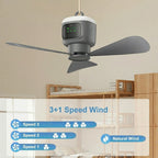 Fan Lamp Rechargeable LED Remote 30-Hour Battery