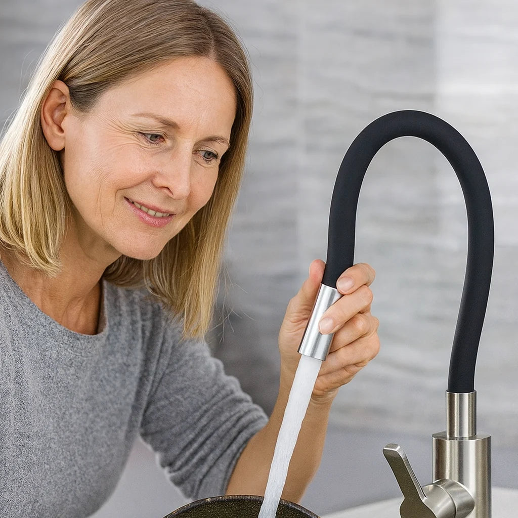 Faucet Extender 360° Bendable Silicone Stainless Steel Connector