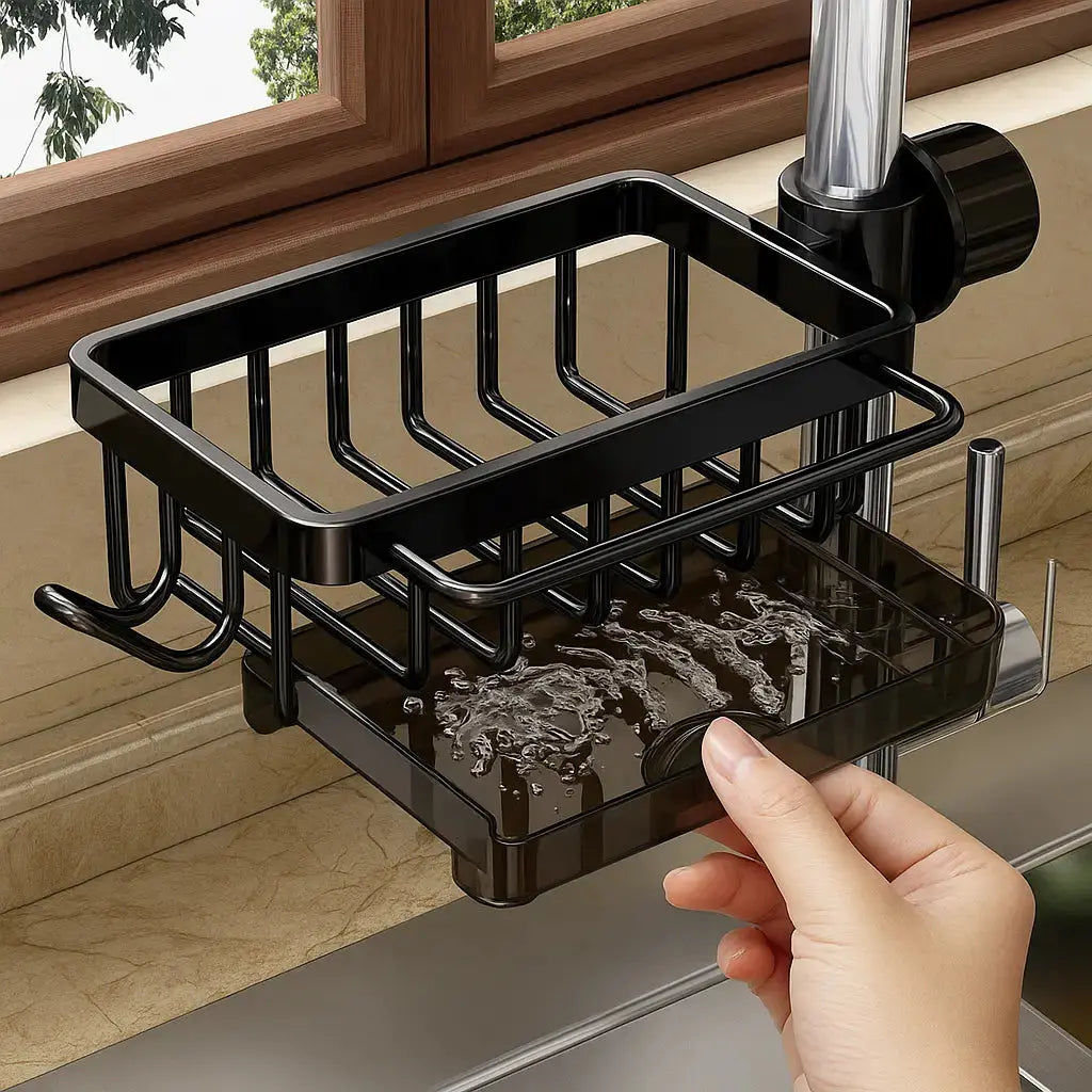 Faucet Organizer Rust-Free Aluminum Perforated Drainage