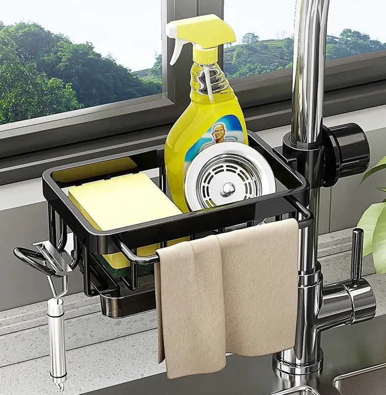 Faucet Organizer Rust-Free Aluminum Perforated Drainage