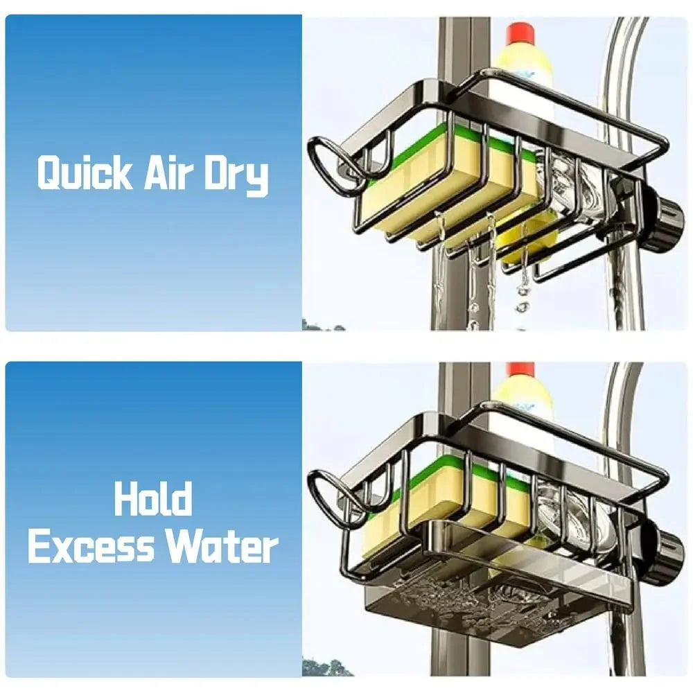 Faucet Organizer Rust-Free Aluminum Perforated Drainage