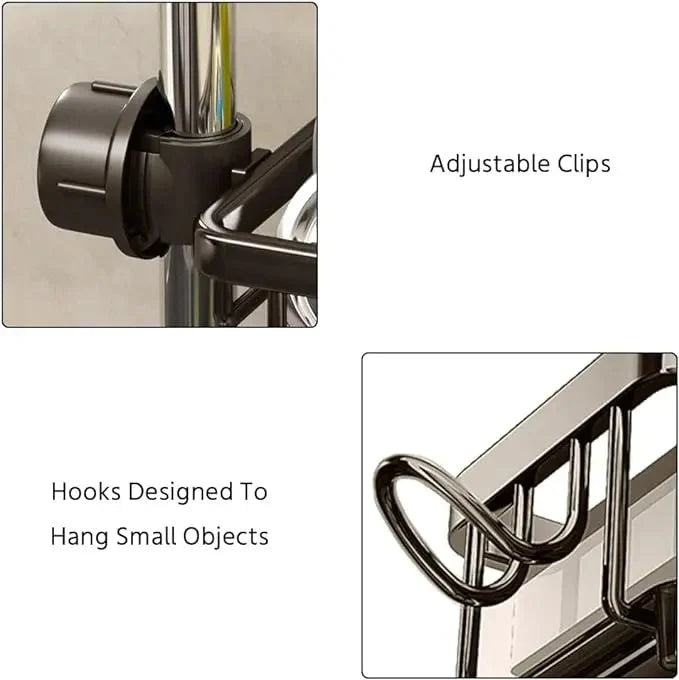 Faucet Organizer Rust-Free Aluminum Perforated Drainage