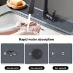 Faucet Splash Guard Mat Quick-Dry Absorbent Universal Fit
