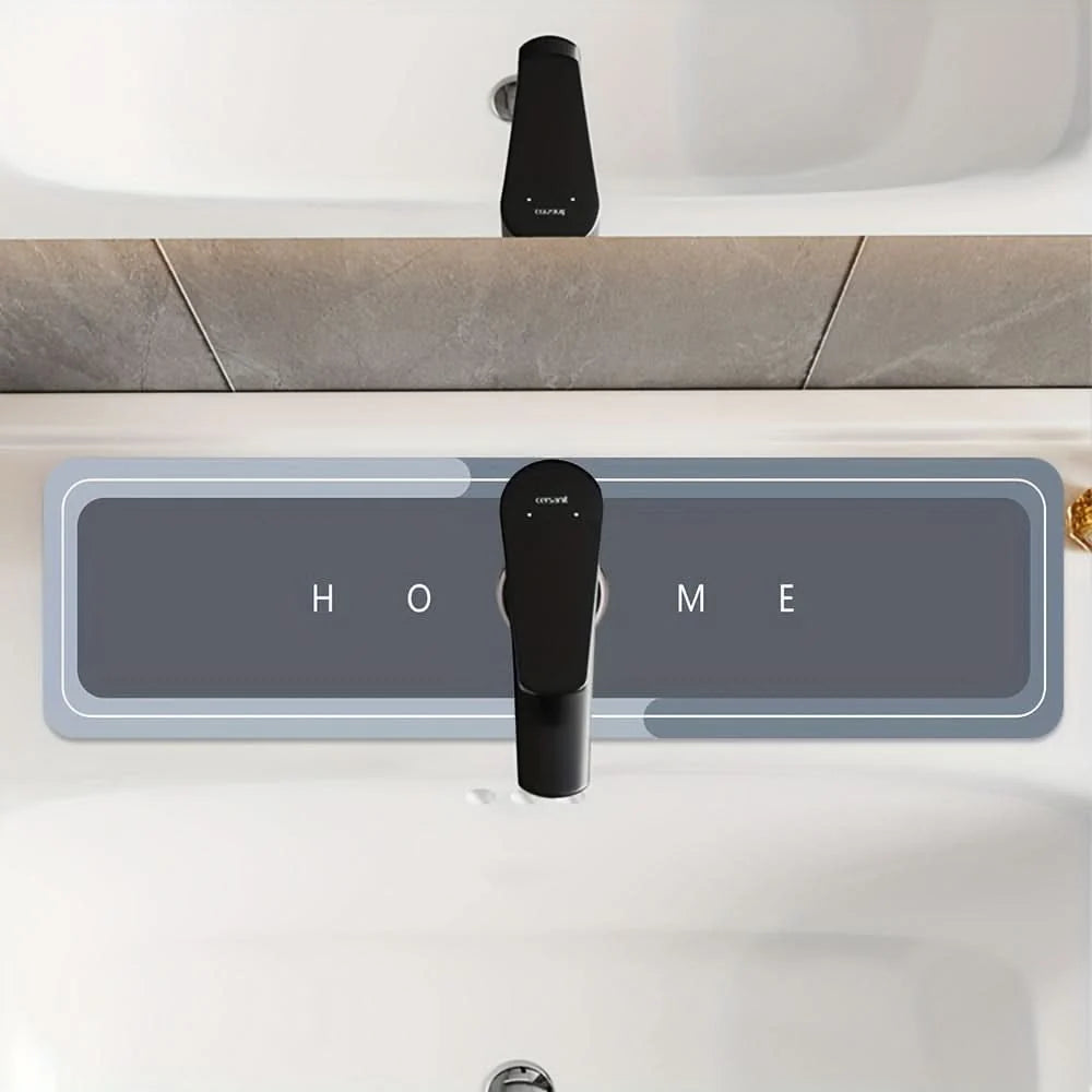 Faucet Splash Guard Mat Quick-Dry Absorbent Universal Fit