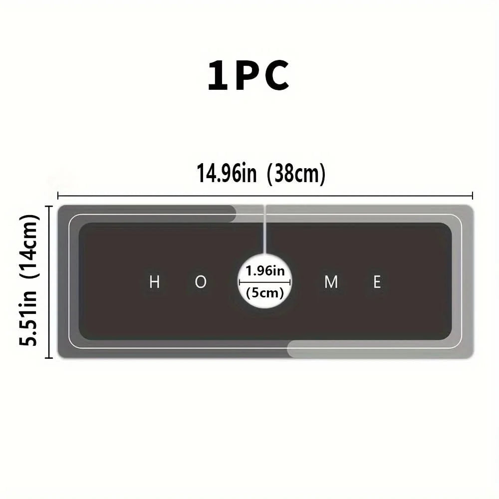 Faucet Splash Guard Mat Quick-Dry Absorbent Universal Fit