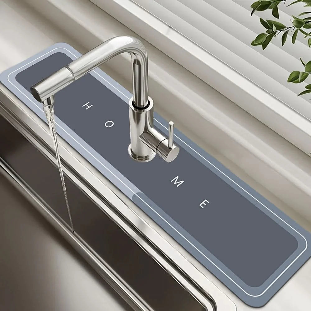 Faucet Splash Guard Mat Quick-Dry Absorbent Universal Fit