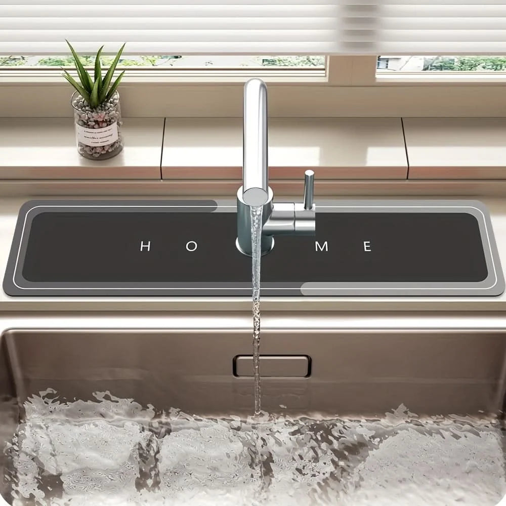 Faucet Splash Guard Mat Quick-Dry Absorbent Universal Fit
