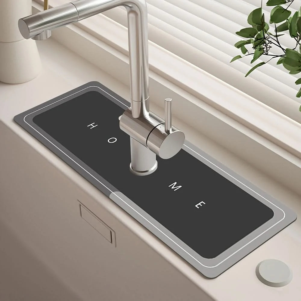 Faucet Splash Guard Mat Quick-Dry Absorbent Universal Fit