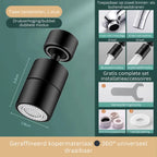 Faucet Spray Nozzle 720° Swivel Dual Spray & Anti-Splash
