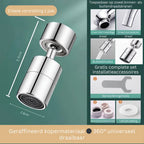 Faucet Spray Nozzle 720° Swivel Dual Spray & Anti-Splash