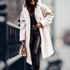 Faux Fur Coat Removable Hood Plush Lining
