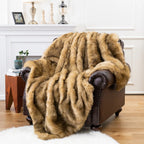 Faux Fur Throw Luxuriously Soft Machine Washable