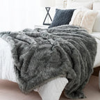 Faux Fur Throw Luxuriously Soft Machine Washable