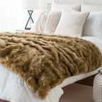 Faux Fur Throw Luxuriously Soft Machine Washable