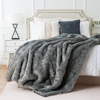 Faux Fur Throw Luxuriously Soft Machine Washable