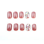 Faux Nail Set Durable Rhinestone Glam Multiple Sizes