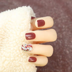 Faux Nail Set Durable Rhinestone Glam Multiple Sizes