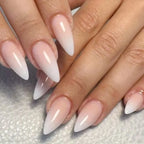 Faux Nail Tips Almond Shape Natural Finish 24 Pieces