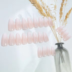 Faux Nail Tips Almond Shape Natural Finish 24 Pieces