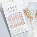 Faux Nail Tips Almond Shape Natural Finish 24 Pieces
