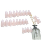 Faux Nail Tips Almond Shape Natural Finish 24 Pieces