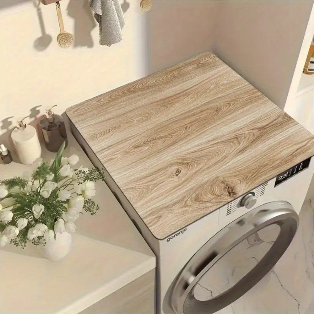 Faux Wood Grain Non-Slip Silicone Appliance Mat (19.7×23.6 in)