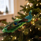 Feather Decoration Elegant Feathers & Sequin Accents
