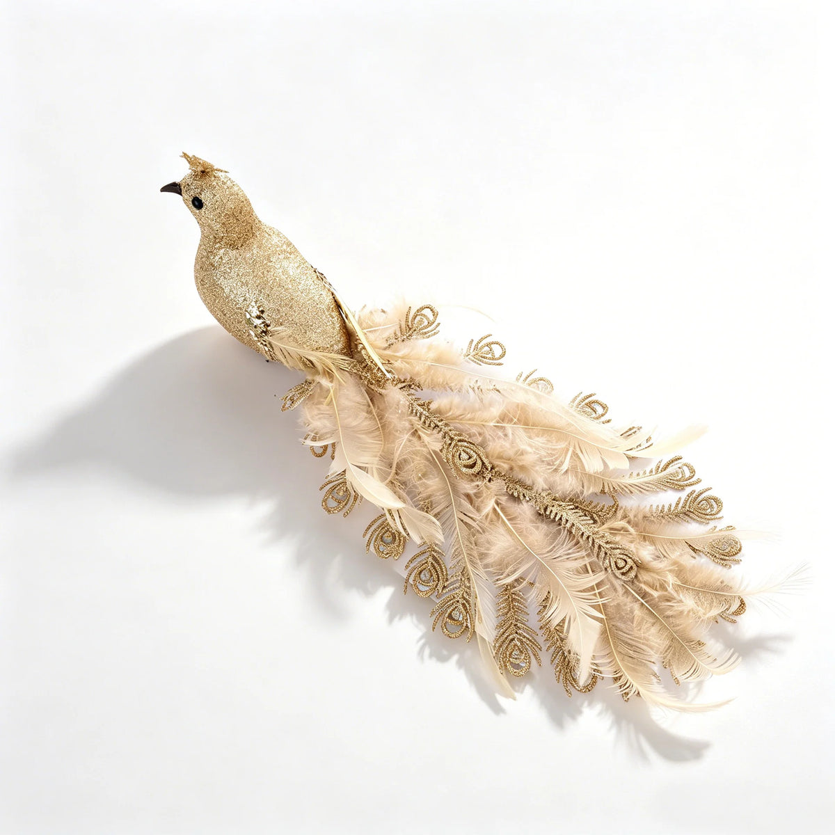 Feather Decoration Elegant Feathers & Sequin Accents