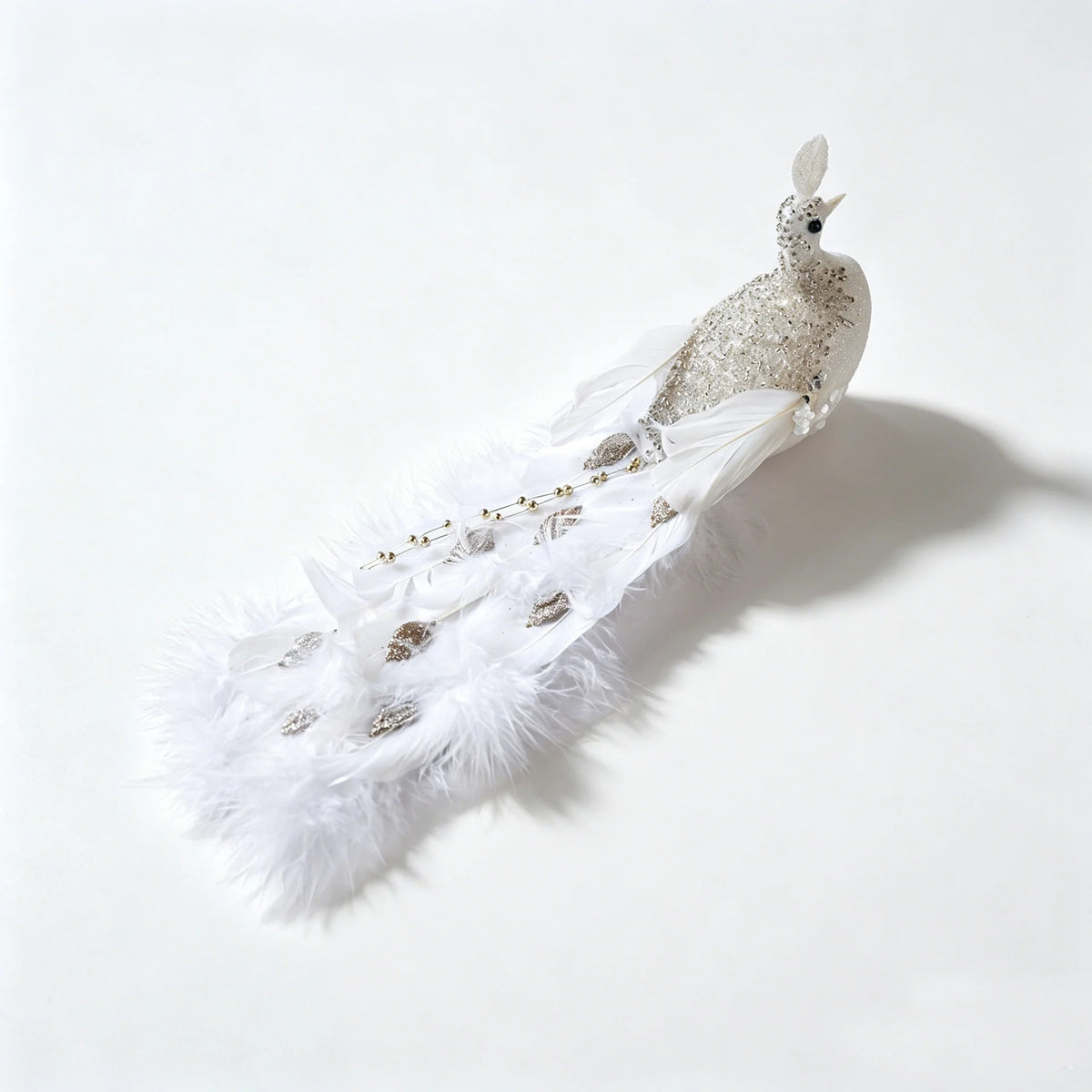 Feather Decoration Elegant Feathers & Sequin Accents