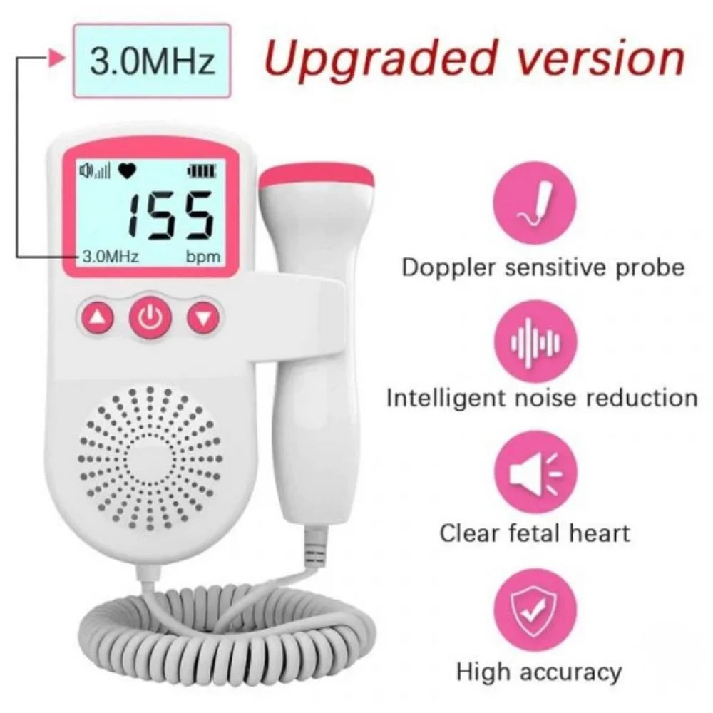 Fetal Doppler Backlit LCD & Speaker From 12 Weeks