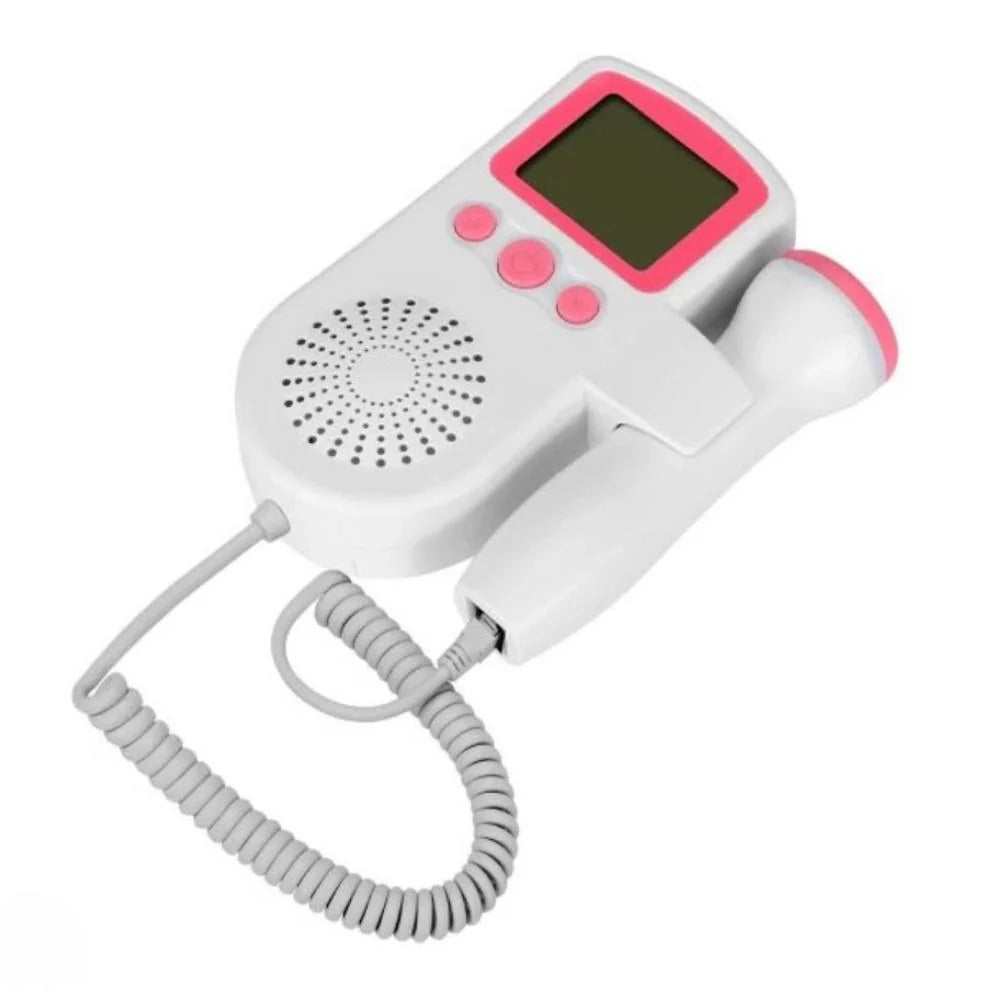 Fetal Doppler Monitor Clear Audio Backlit LCD Battery-Powered