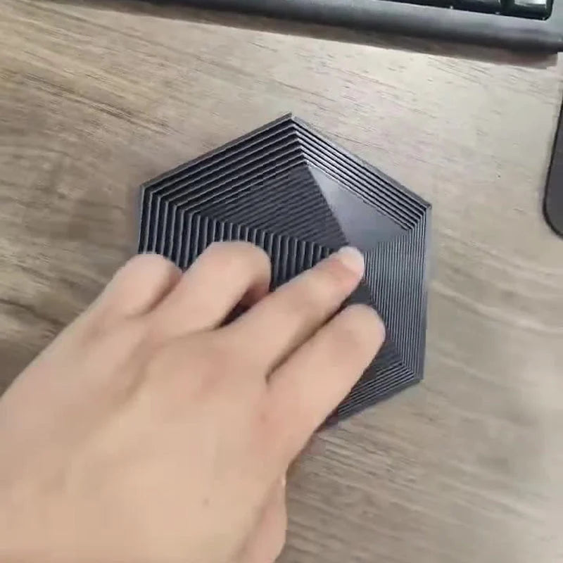 Fidget Toy Hexagonal Fractal Pattern & Smooth Spin