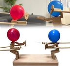 Fighter Puppet Handmade Wood Includes Balloons