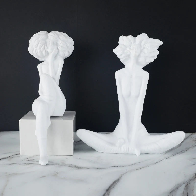 Figurative Sculpture Modern Resin Compact