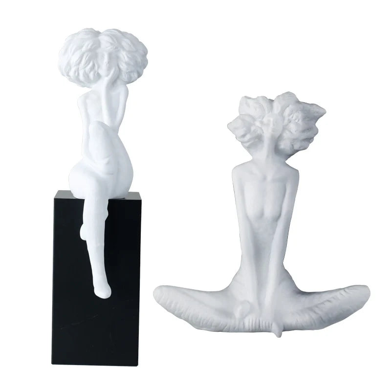 Figurative Sculpture Modern Resin Compact