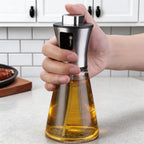 Fine Mist Stainless Steel & Glass Oil Spray Bottle (200 ml)