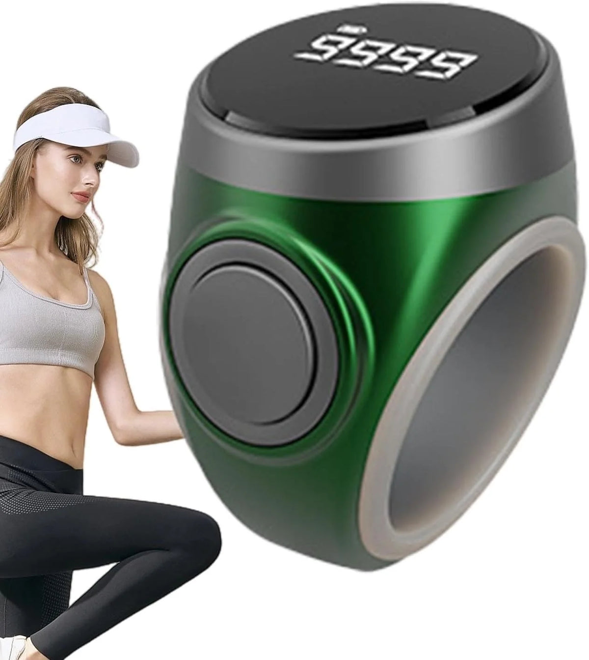 Finger Counter Ring Rechargeable Digital Display 2-Pack