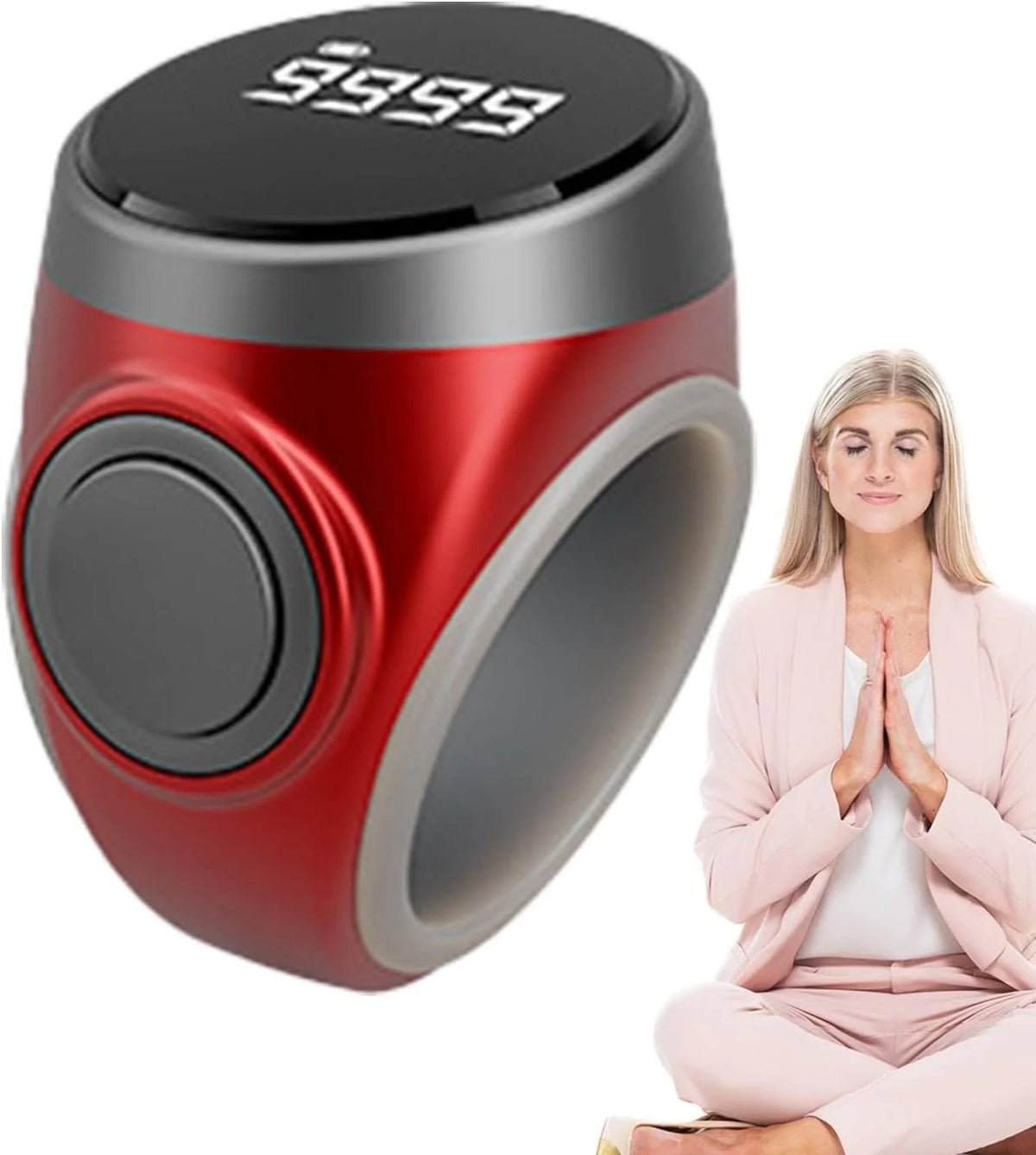 Finger Counter Ring Rechargeable Digital Display 2-Pack
