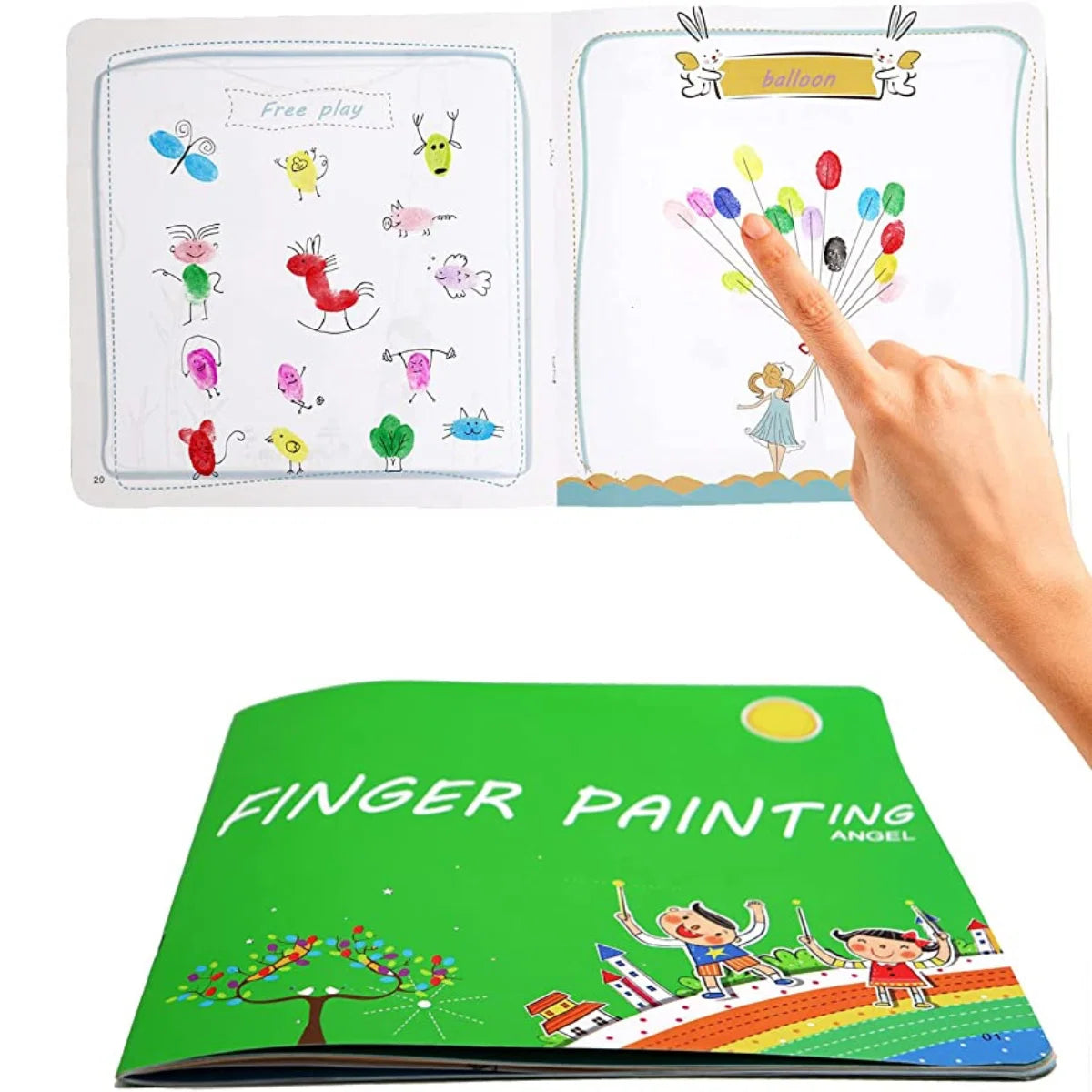 Finger Paint Set Washable & Non-Toxic Multi-Color