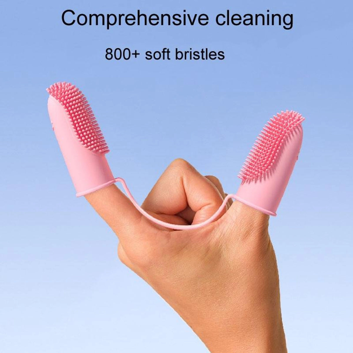 Finger Toothbrush Dual-Finger 800+ Soft Bristles
