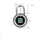 Fingerprint Padlock IP68 Waterproof Anti-Shear Zinc Alloy