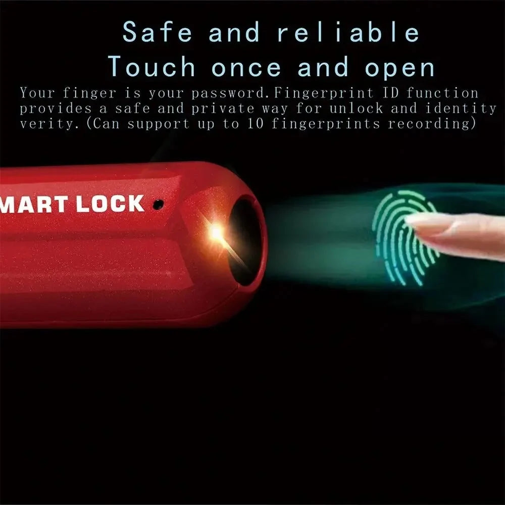 Fingerprint Padlock Instant 0.2s Unlock Zinc Alloy
