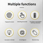 Fingerprint Padlock Instant Unlock 0.2s Zinc Alloy Rechargeable