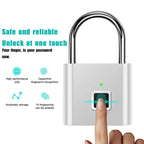 Fingerprint Padlock Instant Unlock App Control & Rechargeable
